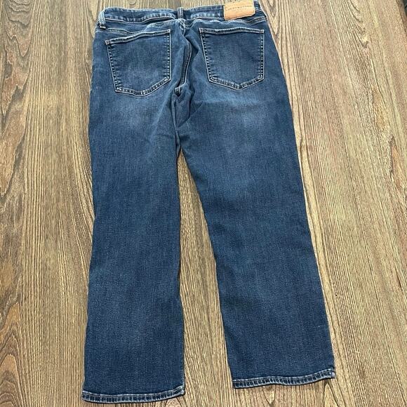 Ann Taylor Straight Leg Jeans Mid Rise Whisker Denim Medium Wash Blue Size 10/30 - Picture 12 of 13